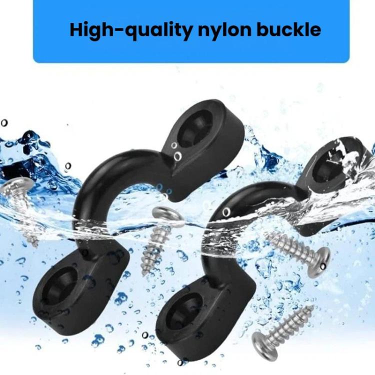 10pcs Kayak Elastic Cord C-Type Pull Buckle With Screws Deck Fixed Clip, Humplock, Canoe Accessories