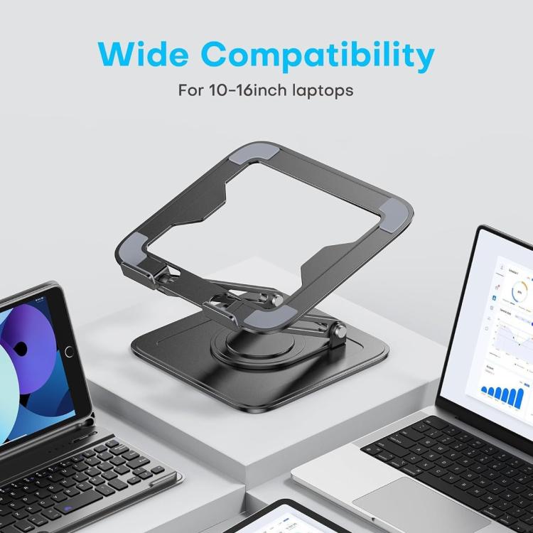 NH-02Pro 360 Degree Rotating Foldable Height Adjustable Ventilated Metal Computer Stand