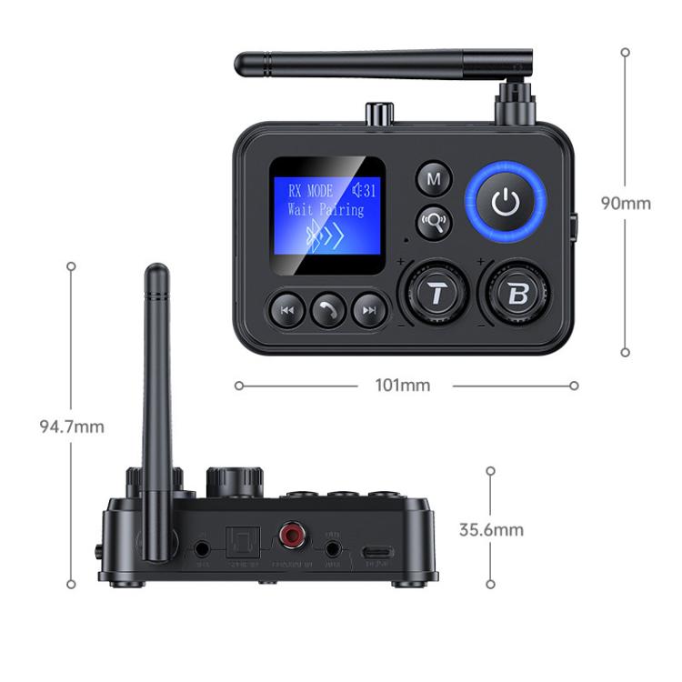 GT87 2 In 1 Bluetooth 5.4 Receiver & Transmitter RCA / AUX Wireless Audio Adapter