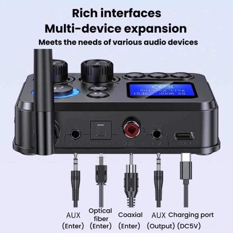 GT87 2 In 1 Bluetooth 5.4 Receiver & Transmitter RCA / AUX Wireless Audio Adapter