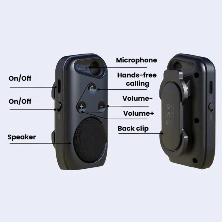 SP18 Wearable Bluetooth Speaker Portable Waterproof Outdoor Audio Speaker - Black