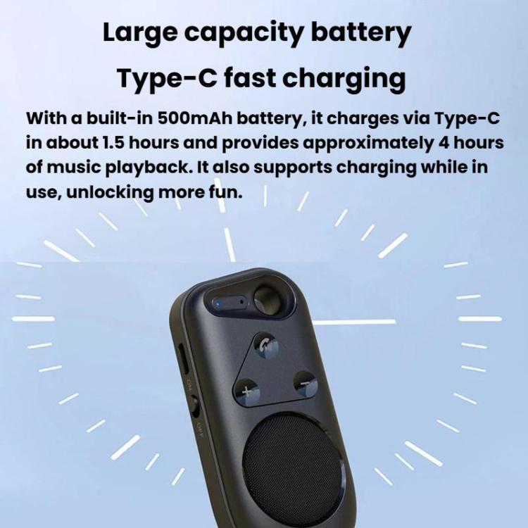 SP18 Wearable Bluetooth Speaker Portable Waterproof Outdoor Audio Speaker - Black