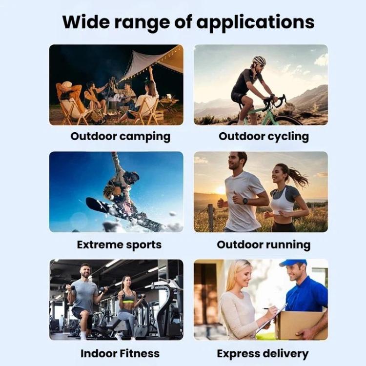 SP18 Wearable Bluetooth Speaker Portable Waterproof Outdoor Audio Speaker - Black