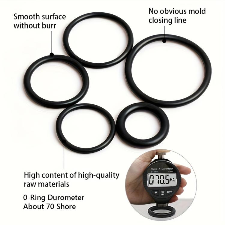 990pcs /Set NBR O-Ring Kit 20 Sizes Metric Nitrile Rubber Sealing Rings for High Pressure Washer, Automotive, Plumbing & Industrial Seals - Black