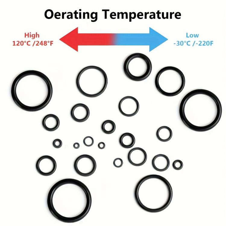990pcs /Set NBR O-Ring Kit 20 Sizes Metric Nitrile Rubber Sealing Rings for High Pressure Washer, Automotive, Plumbing & Industrial Seals - Black