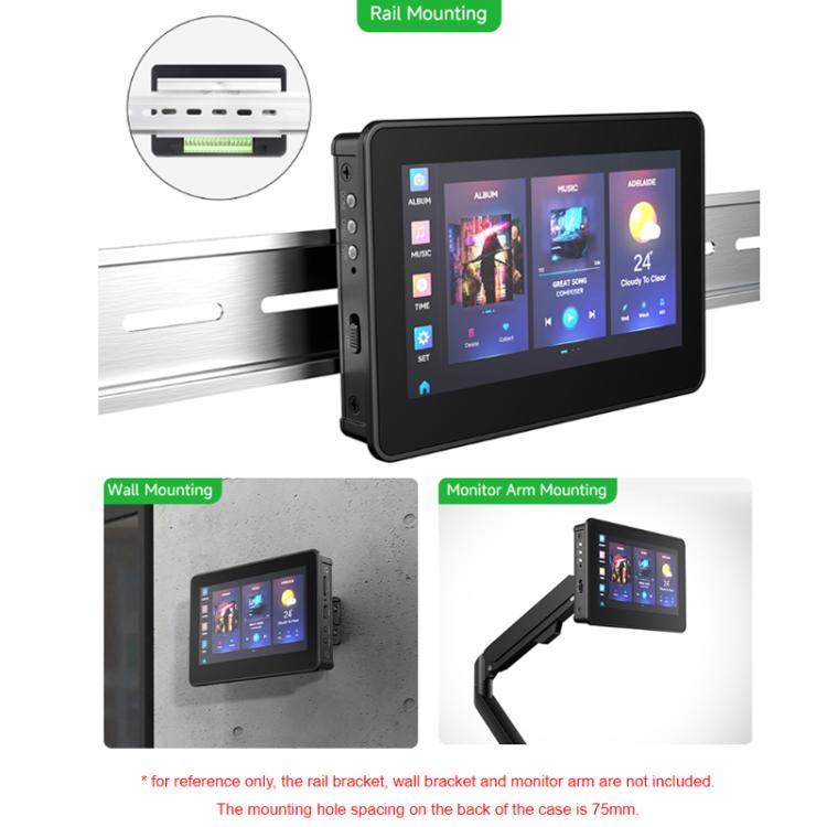 WAVESHARE ESP32-S3 4.3-Inch LCD Smart Voice Touchscreen Development Board, Version: With Case
