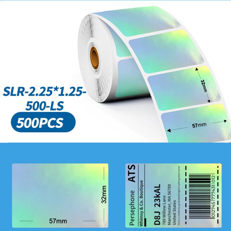 Phomemo 2.25 X 1.25 Inch Adhesive Labels For PM241-BT/PM246S/D520-BT Printer 500pcs Laser Silver
