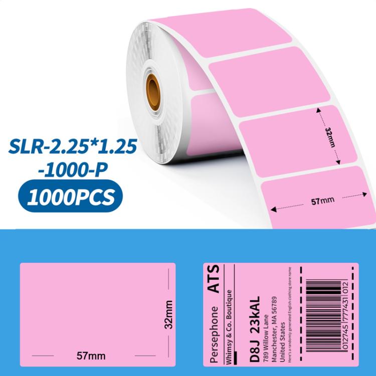 Phomemo 2.25 X 1.25 Inch Adhesive Labels For PM241-BT/PM246S/D520-BT Printer 1000pcs Pink