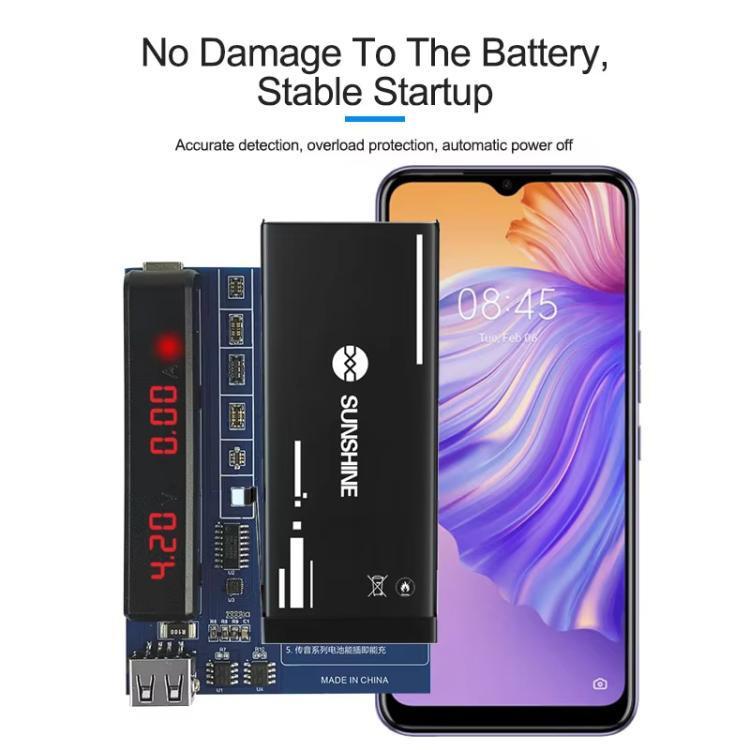 SUNSHINE SS-904B For Transsion Series Battery Charging Digital Display Activation Board Mobile Phone Repair Tool