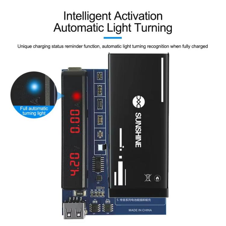 SUNSHINE SS-904B For Transsion Series Battery Charging Digital Display Activation Board Mobile Phone Repair Tool