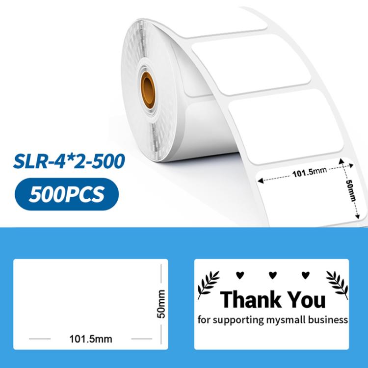 Phomemo 4 X 2 Inch White Thermal Sticker For Shipping Label Printer 500 Sheets