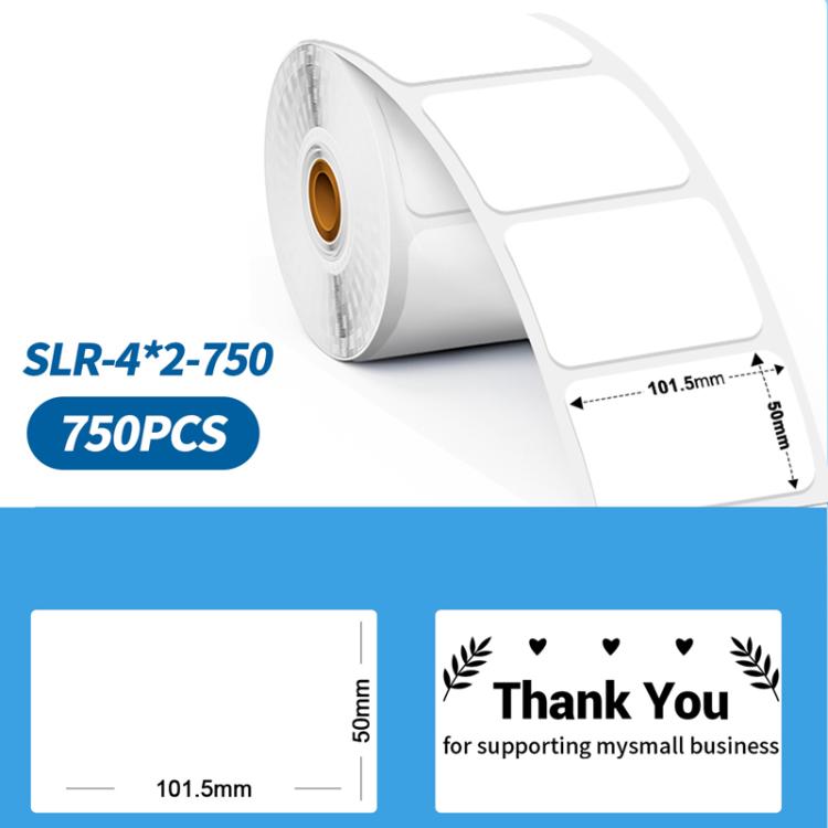 Phomemo 4 X 2 Inch White Thermal Sticker For Shipping Label Printer 750 Sheets