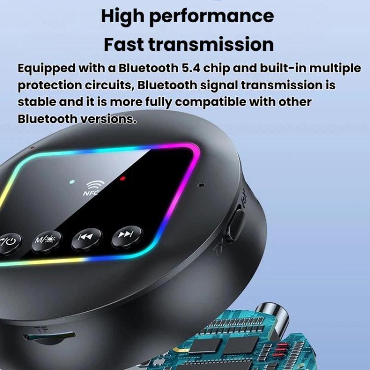 GT77 NFC Bluetooth Receiver & Transmitter With Ambient Light Car Audio Amplifier & Audio Converter