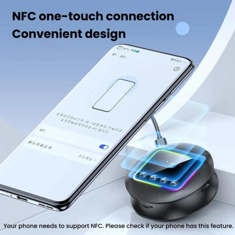 GT77 NFC Bluetooth Receiver & Transmitter With Ambient Light Car Audio Amplifier & Audio Converter