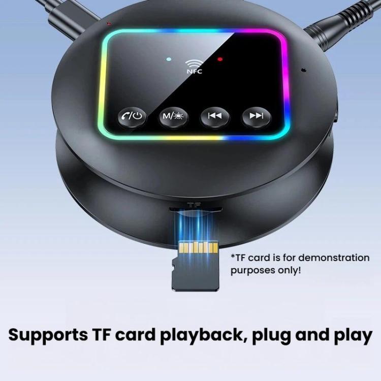 GT77 NFC Bluetooth Receiver & Transmitter With Ambient Light Car Audio Amplifier & Audio Converter