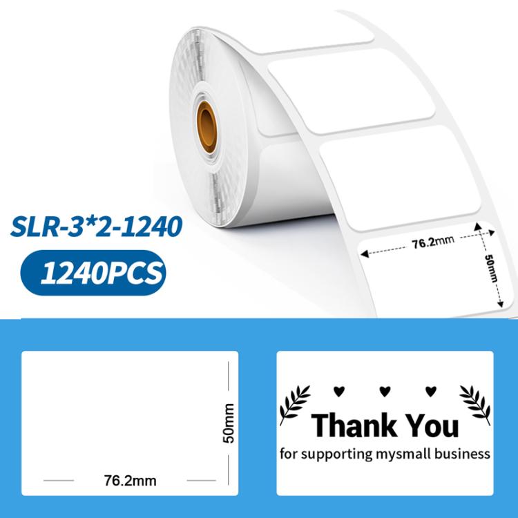 Phomemo 3 x 2 Inch Shipping Label Stickers for PM241-BT/PM246S/D520-BT Printer White-1240Sheets