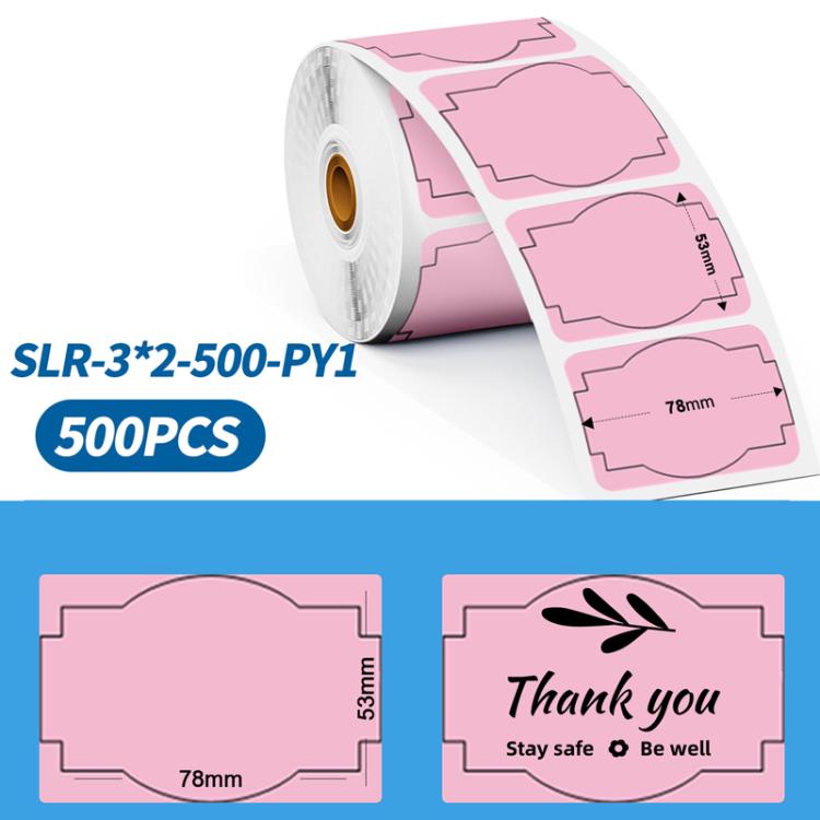 Phomemo 3 x 2 Inch Shipping Label Stickers for PM241-BT/PM246S/D520-BT Printer PY1-Pink-500Sheets