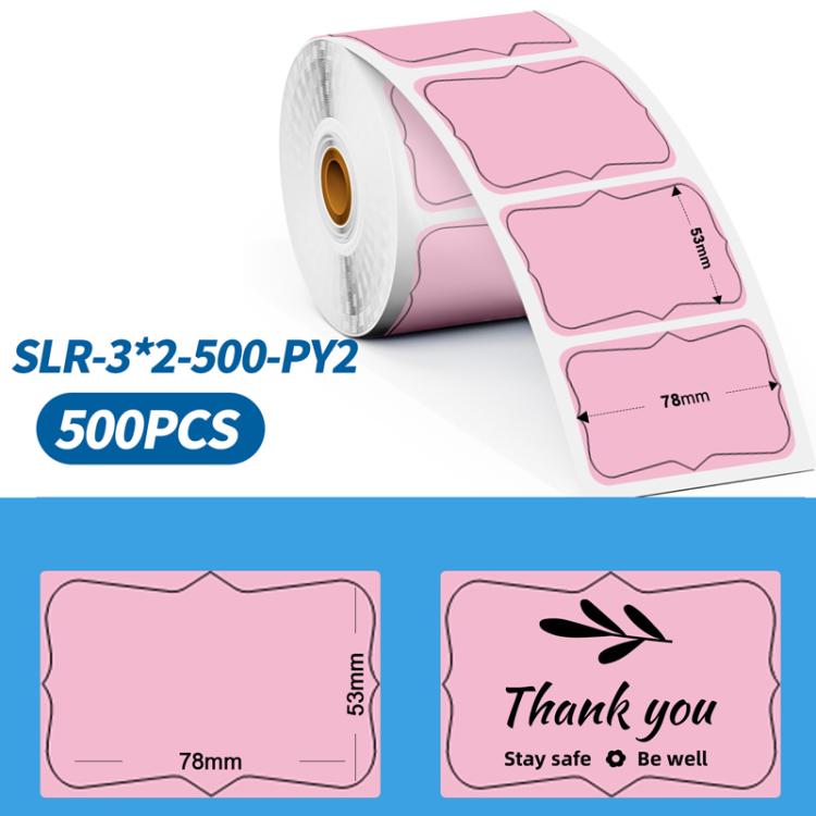 Phomemo 3 x 2 Inch Shipping Label Stickers for PM241-BT/PM246S/D520-BT Printer PY2-Pink-500Sheets