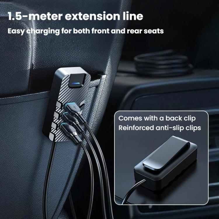 YQ2 YQ2 6-Port Multi-Function Car Phone Charger 66W Fast Charging Car Charger With Cable