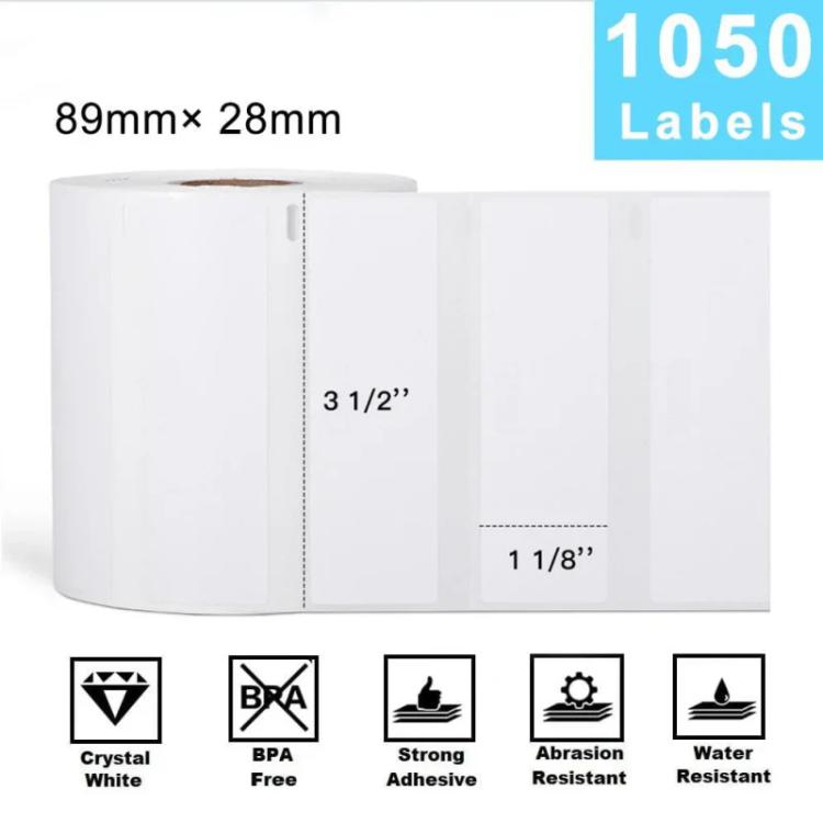 Phomemo 3 1/2-inch×1 1/8-inch 1050pcs Thermal Label for PM241-BT/PM246S/D520-BT Printer