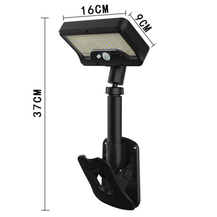 Solar Intelligent Motion Sensor Clip-On Light Outdoor Courtyard & Lawn Lamp, Spec: Three-Color Light Black