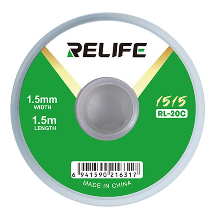 RELIFE RL-20C PCB Solder Cleaning Corrosion-Resistant Solder Removal Tape, Spec: 1.5mm x 1.5m