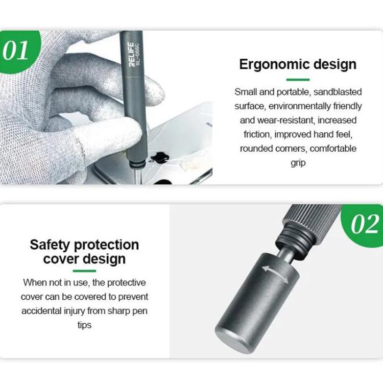 RELIFE RL-066C Smartphone Glass Back Cover Explosion Pen Screen Removal Tool Screen Smasher