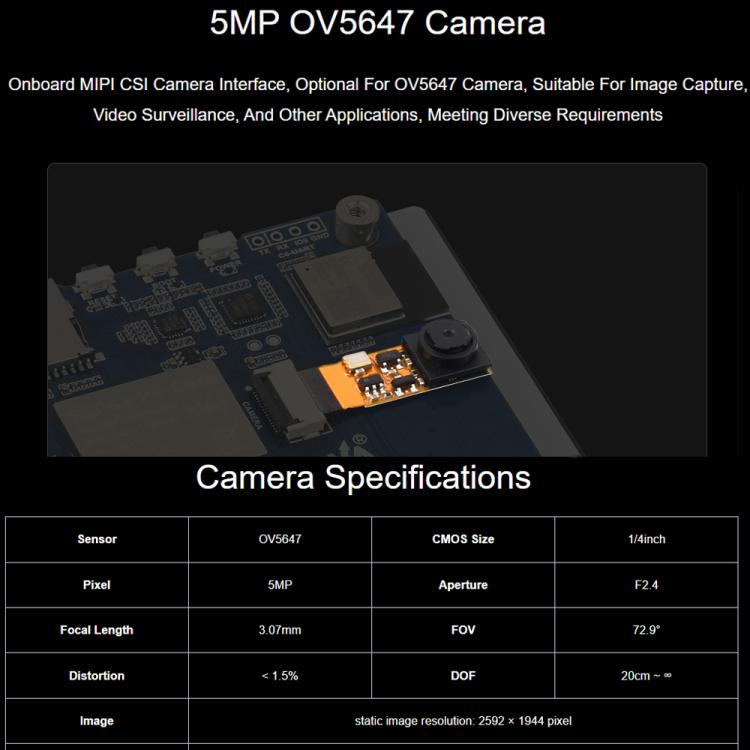 Waveshare ESP32-P4-WIFI6 4.3inch Development Board, 480 × 800 Resolution, 5-Point Touch, Onboard Audio Codec Chip With OV5647 Camera