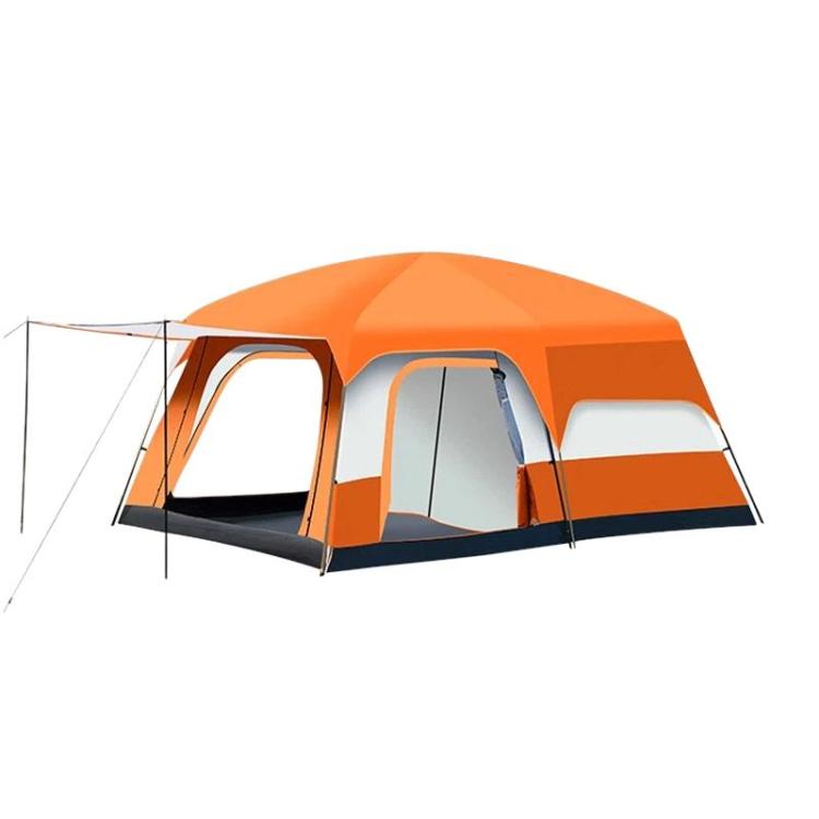 GRASS FUN Portable Folding Sun & Rain Shelter Tent 2 Bedroom 1 Living Room Outdoor Camping Tent For 4-6 People