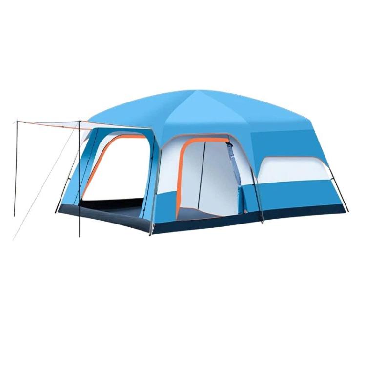 GRASS FUN Portable Folding Sun & Rain Shelter Tent 2 Bedroom 1 Living Room Outdoor Camping Tent For 4-6 People