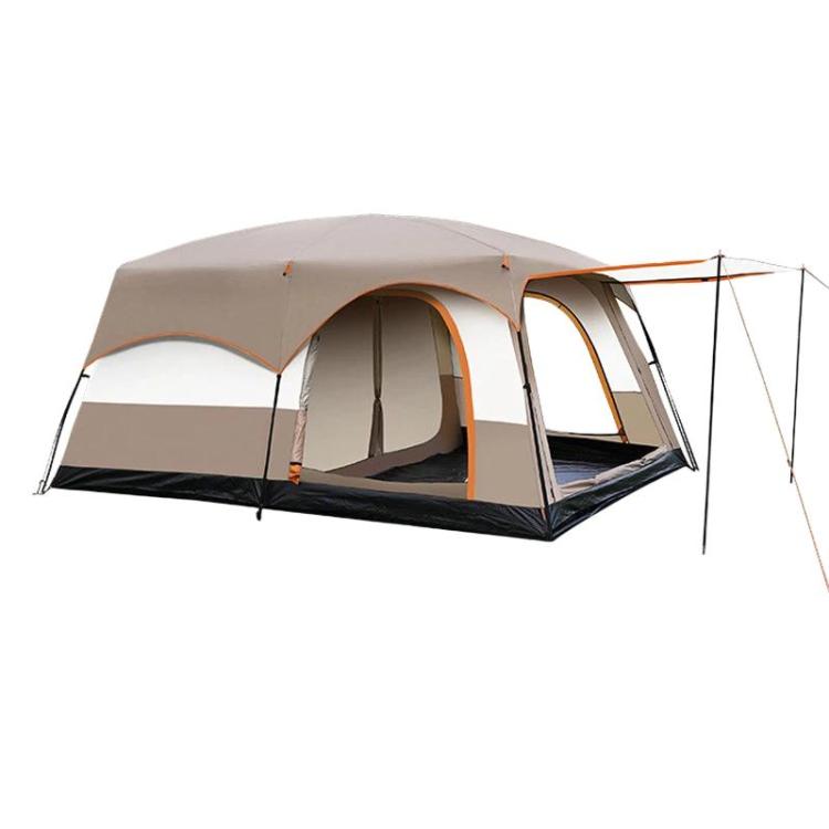 GRASS FUN Portable Folding Sun & Rain Shelter Tent 2 Bedroom 1 Living Room Outdoor Camping Tent For 5-8 People