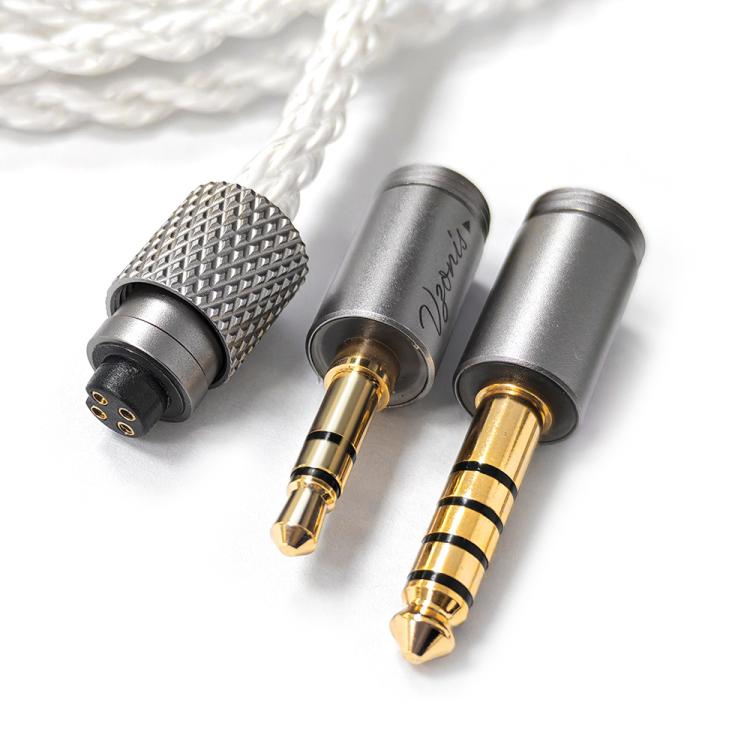 3.5mm+4.4mm Upgraded Dual-Pin Headphone Cable With Single-Crystal Copper, Length: 1.2m