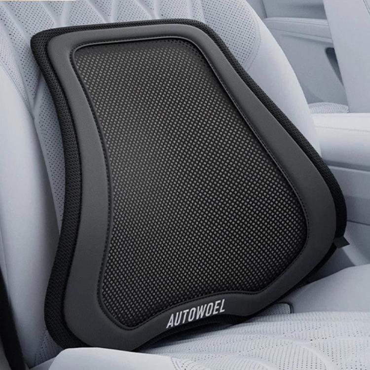 AUTOWOEL Universal Car Ventilated Lumbar Support Portable Car Seat Back Cushion, Spec: Without Fan Grey