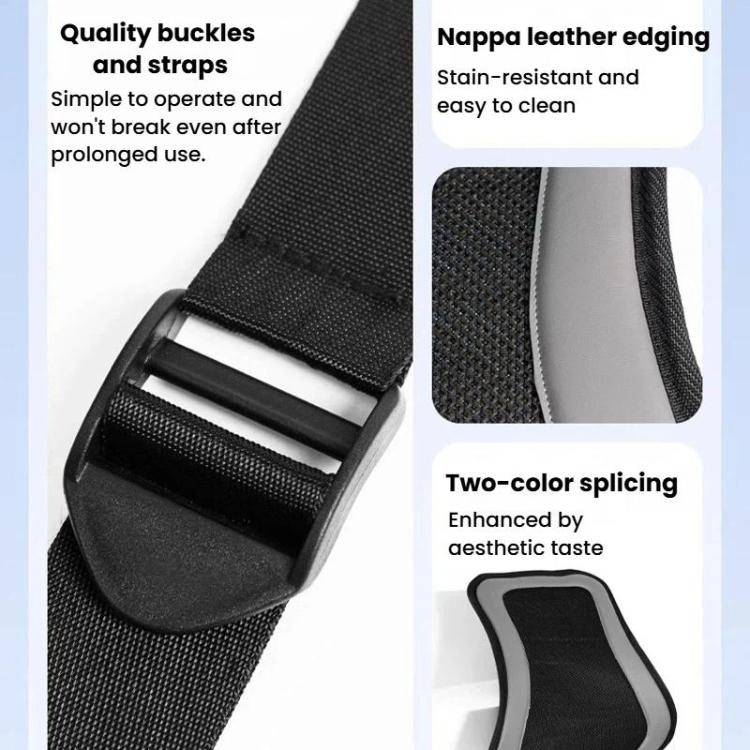 AUTOWOEL Universal Car Ventilated Lumbar Support Portable Car Seat Back Cushion, Spec: Without Fan Blue