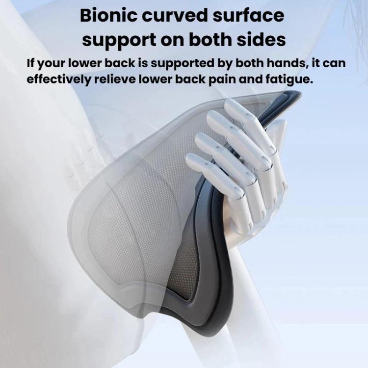 AUTOWOEL Universal Car Ventilated Lumbar Support Portable Car Seat Back Cushion, Spec: Without Fan Grey