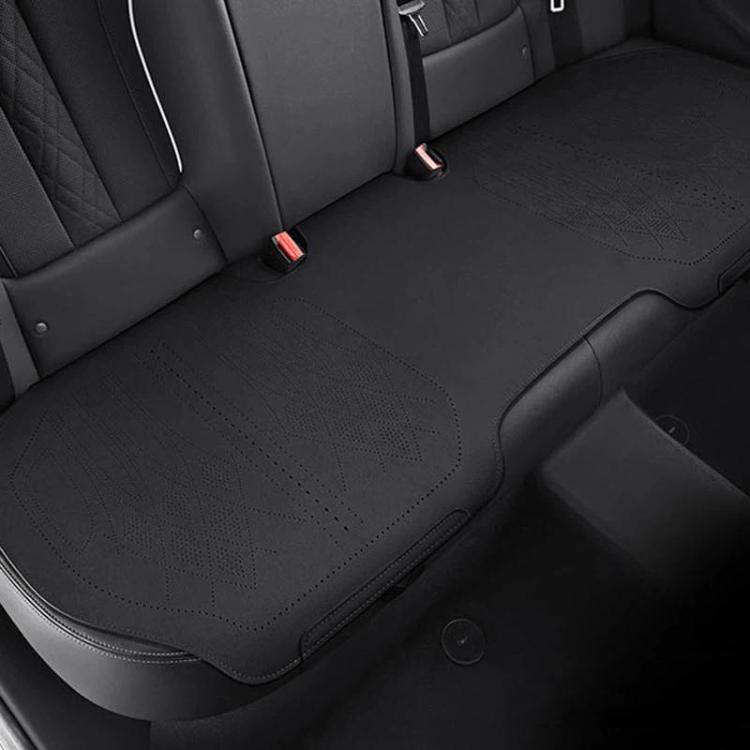 ZD25A Universal Suede Car Seat Cushion Summer Breathable Double-Sided Seat Pad, Spec: Back Row Black