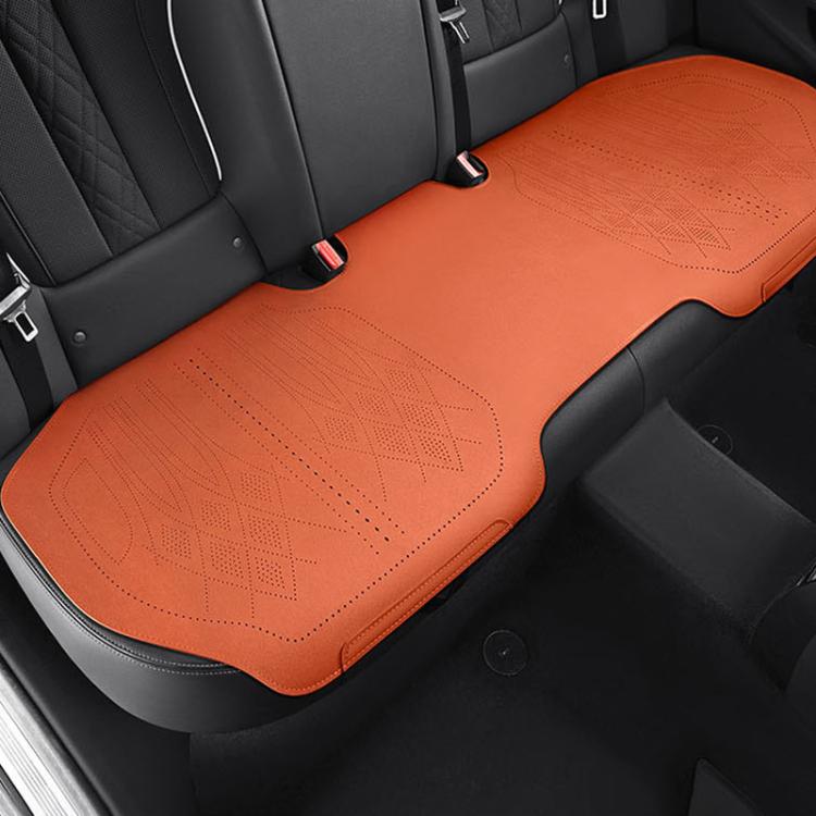 ZD25A Universal Suede Car Seat Cushion Summer Breathable Double-Sided Seat Pad, Spec: Back Row Orange