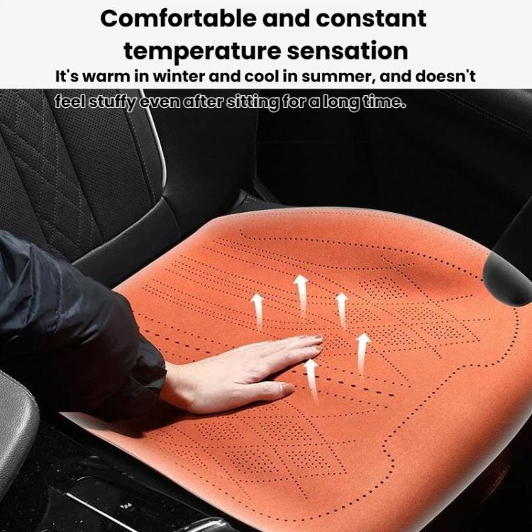 ZD25A Universal Suede Car Seat Cushion Summer Breathable Double-Sided Seat Pad, Spec: Back Row Orange