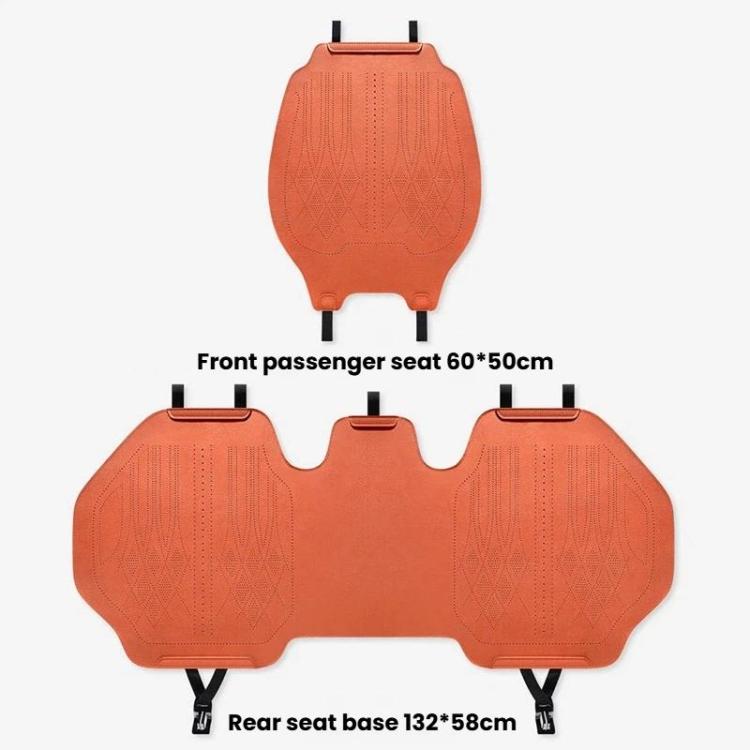 ZD25A Universal Suede Car Seat Cushion Summer Breathable Double-Sided Seat Pad, Spec: Back Row Orange