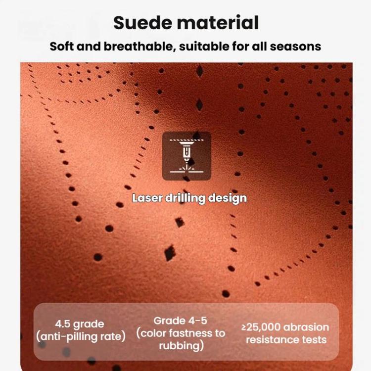 ZD25A Universal Suede Car Seat Cushion Summer Breathable Double-Sided Seat Pad, Spec: Back Row Black