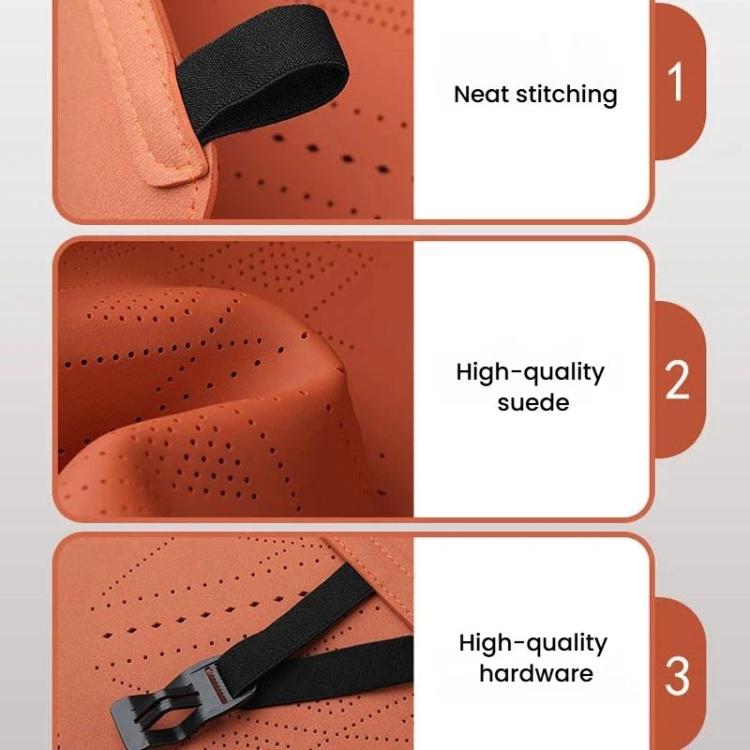 ZD25A Universal Suede Car Seat Cushion Summer Breathable Double-Sided Seat Pad, Spec: Back Row Orange