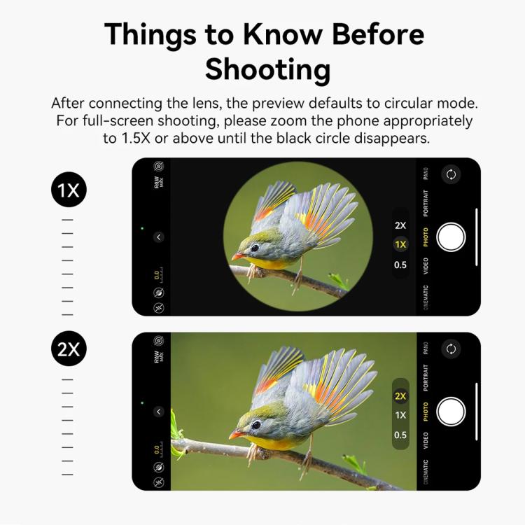 APEXEL TeleZoom 5–10X Zoom Telephoto Lens Kit for Smartphone with All-in-One Universal Clip
