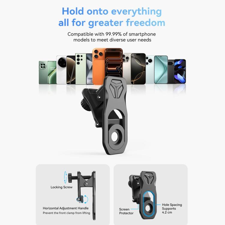 APEXEL TeleZoom 5–10X Zoom Telephoto Lens Kit for Smartphone with All-in-One Universal Clip