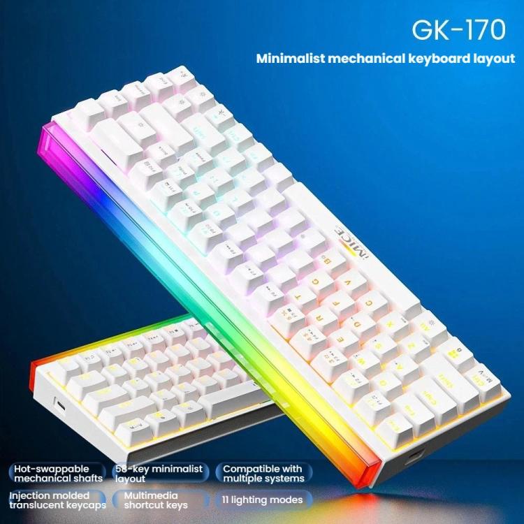 iMICE GK-170 Type-C 1.5m Wired Hot-Swappable 68-Key RGB Mechanical Keyboard