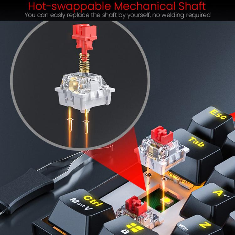 iMICE GK-170 Type-C 1.5m Wired Hot-Swappable 68-Key RGB Mechanical Keyboard