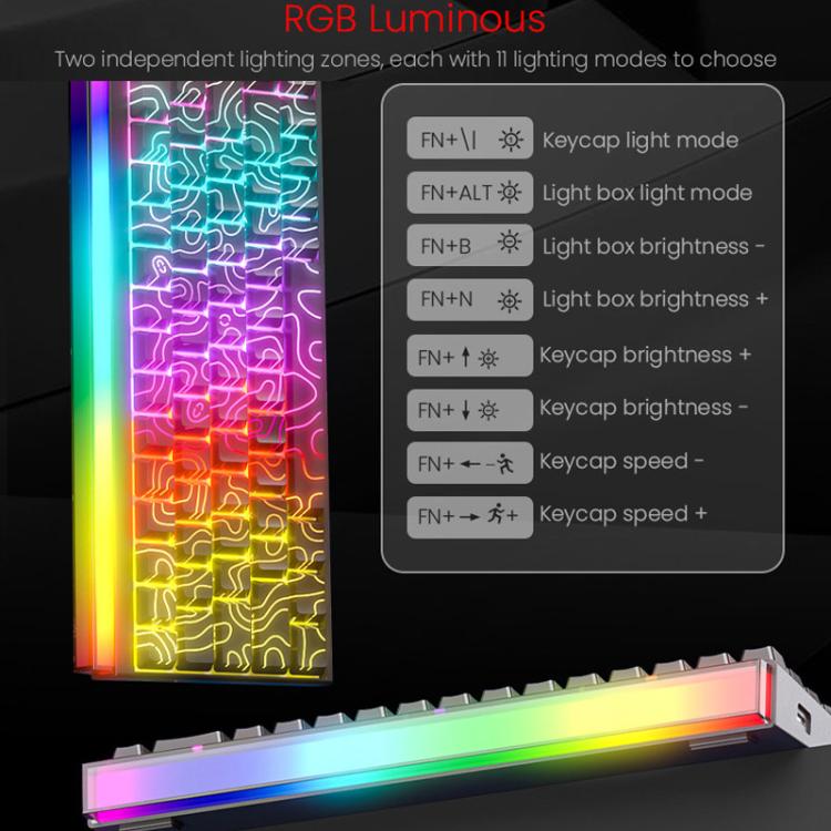 iMICE GK-170 Type-C 1.5m Wired Hot-Swappable 68-Key RGB Mechanical Keyboard