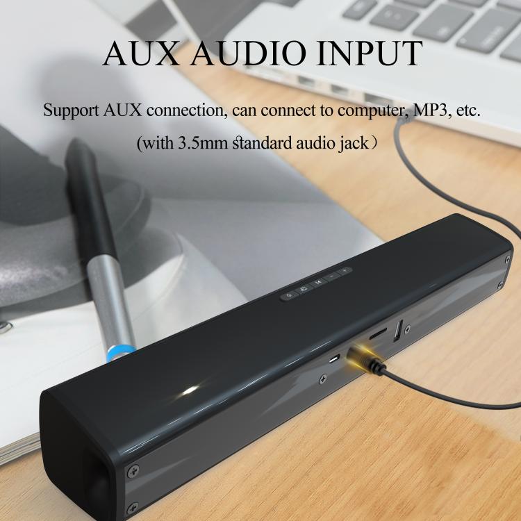 Computer Surround Dual-speaker Subwoofer Bluetooth Speaker - Black
