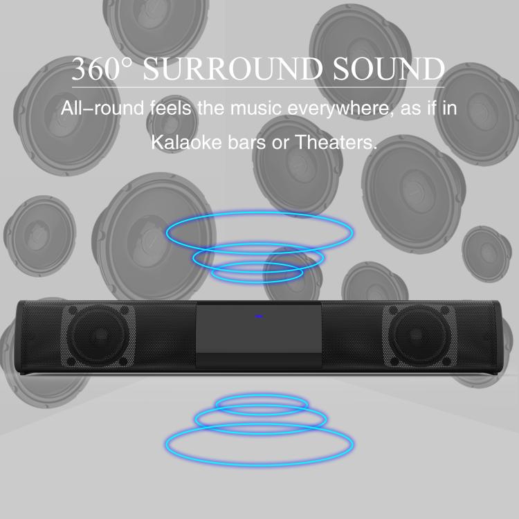 Computer Surround Dual-speaker Subwoofer Bluetooth Speaker - Black