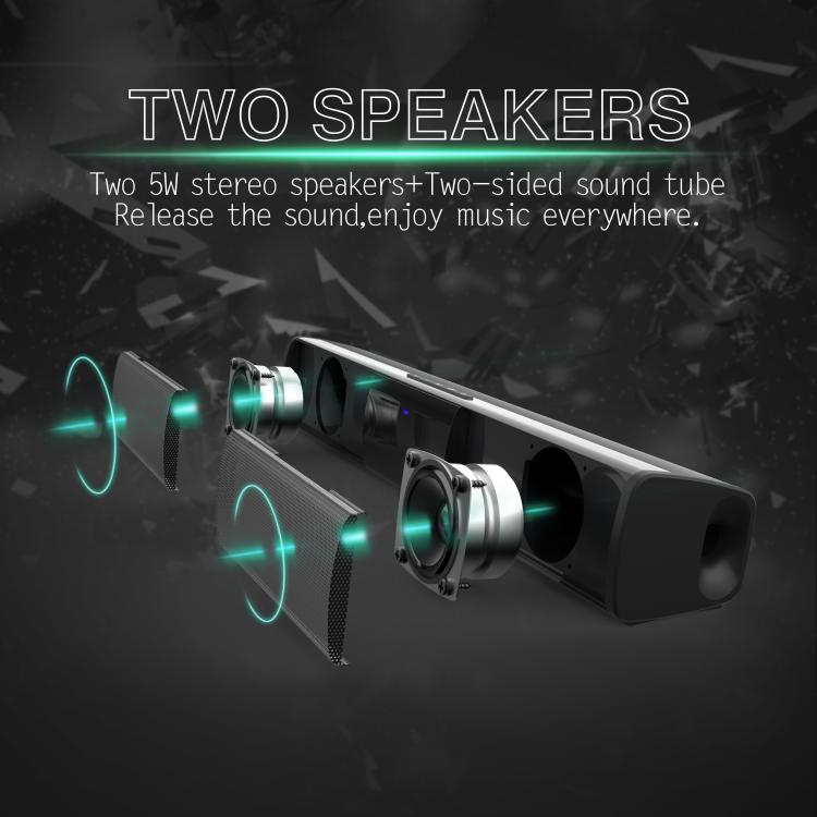 Computer Surround Dual-speaker Subwoofer Bluetooth Speaker - Black