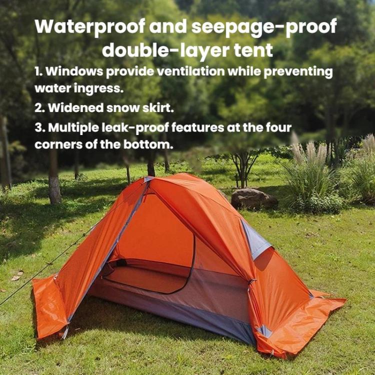 Kaima Outdoor Lightweight Waterproof Camping Tent Waterproof Breathable & Mosquito-Proof Tent, Spec: No Snow Skirt Grey
